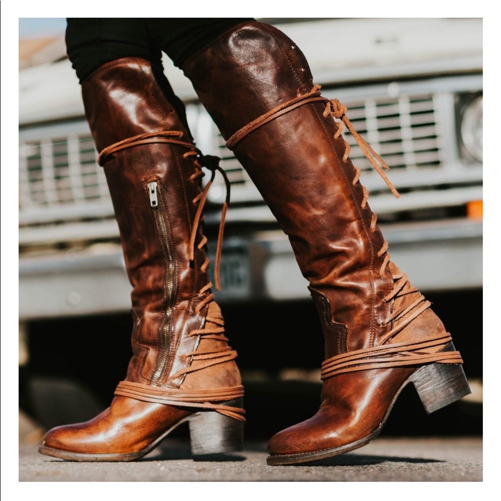 Freebird Coal Boot- Cognac color